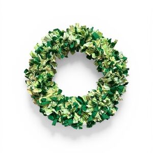 Green and Lime Fabric Wreath